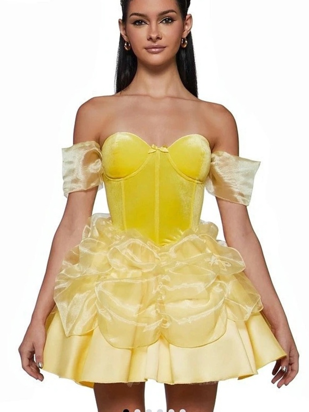Dolls Kill Classic Princess Costume Yellow Mini Dress